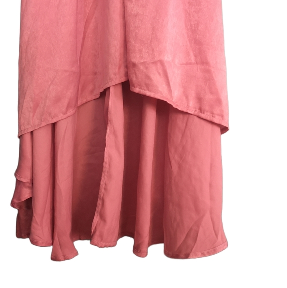 Stacy Solomon Pink Recycled Tie Front Dipped Hem Maxi Dress BNWT - Picture 3 of 13